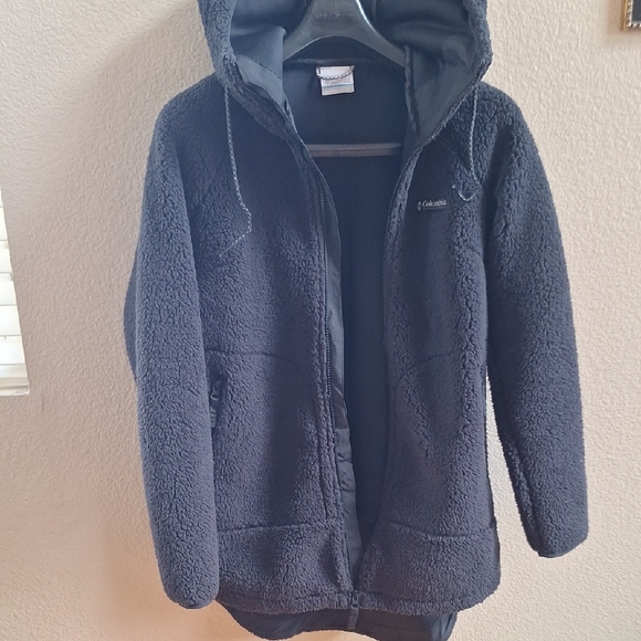 Columbia Womens CSC Sherpa Charcoal Fleece Hooded Jacket - Picture 6 of 7